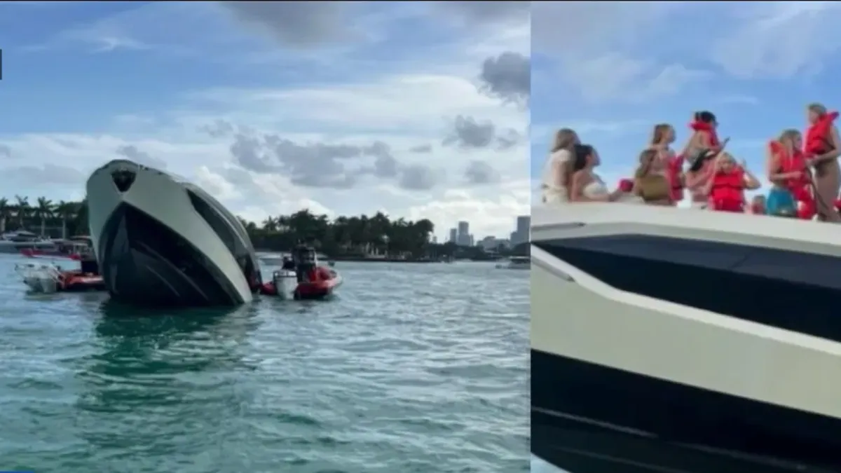Lujoso yate Lamborghini se hunde con 32 pasajeros a bordo frente a las costas de Miami Beach