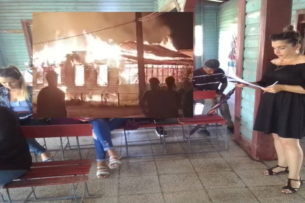 Incendio destruye sede del Sindicato Azucarero en Báguanos, Holguín