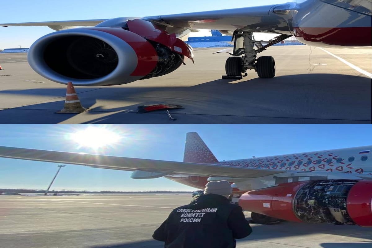 Avión de Rossiya Airlines realiza aterrizaje de emergencia en Khabarovsk tras desprenderse parte de un motor