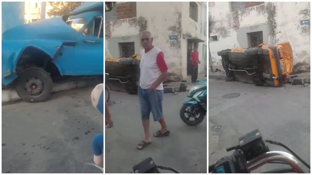 Imágenes de accidentes y vehículos volcados en la calle