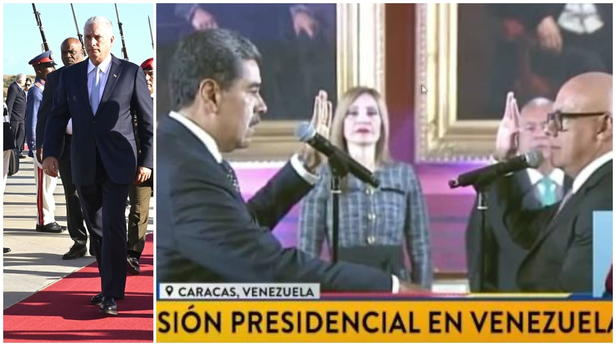 Díaz-Canel Participa en Juramentación de Maduro en Venezuela, Ignorando Crisis Nacional en Cuba