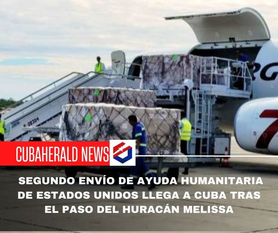 Segundo envío de ayuda humanitaria de Estados Unidos llega a Cuba tras el paso del huracán Melissa