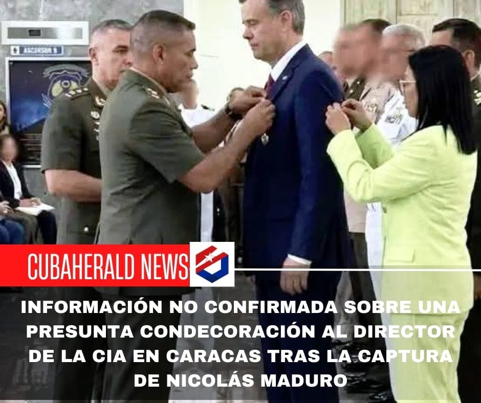 Información no confirmada sobre una presunta condecoración al director de la CIA en Caracas tras la captura de Nicolás Maduro