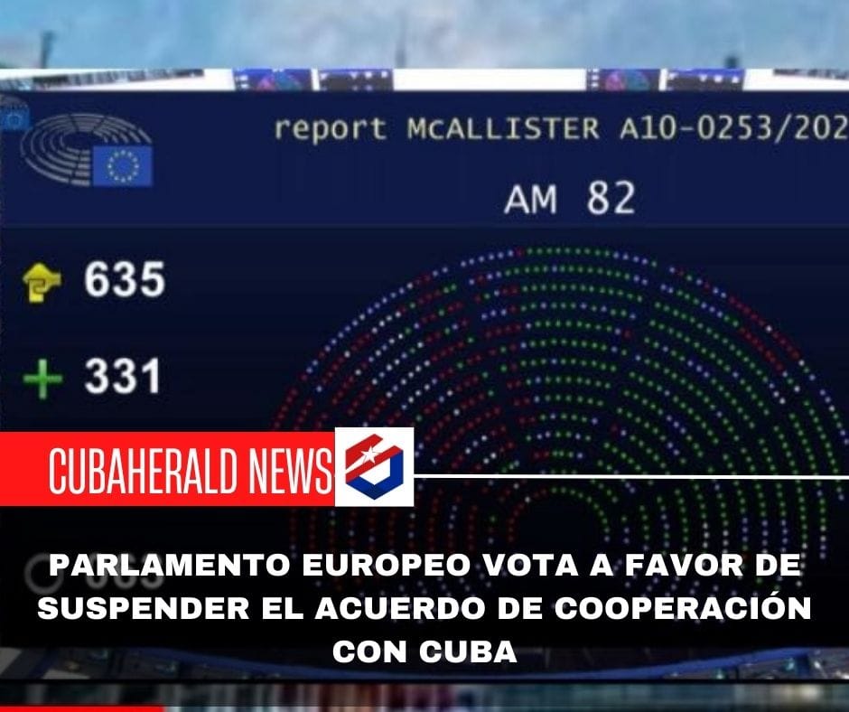 Parlamento Europeo vota a favor de suspender el acuerdo de cooperación con Cuba