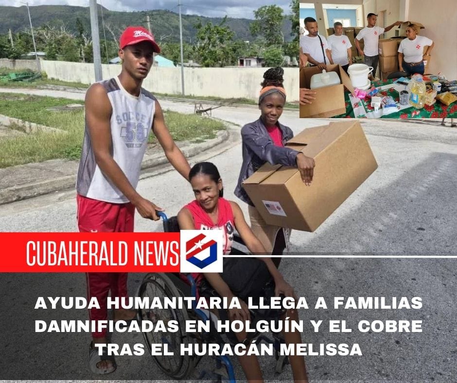 Ayuda humanitaria llega a familias damnificadas en Holguín y El Cobre tras el huracán Melissa