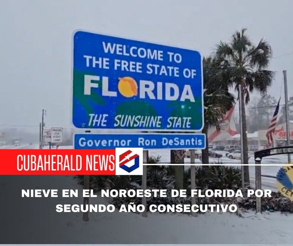 Vuelve a caer nieve en el noroeste de Florida por segundo año consecutivo