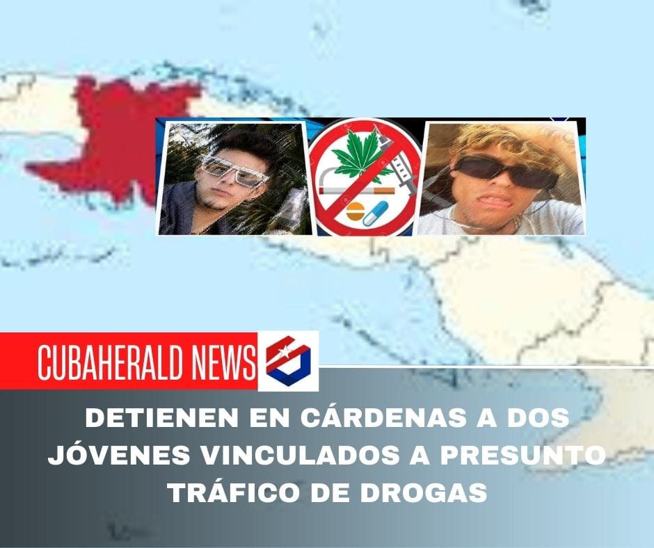 Detienen en Cárdenas a dos jóvenes vinculados a presunto tráfico de drogas