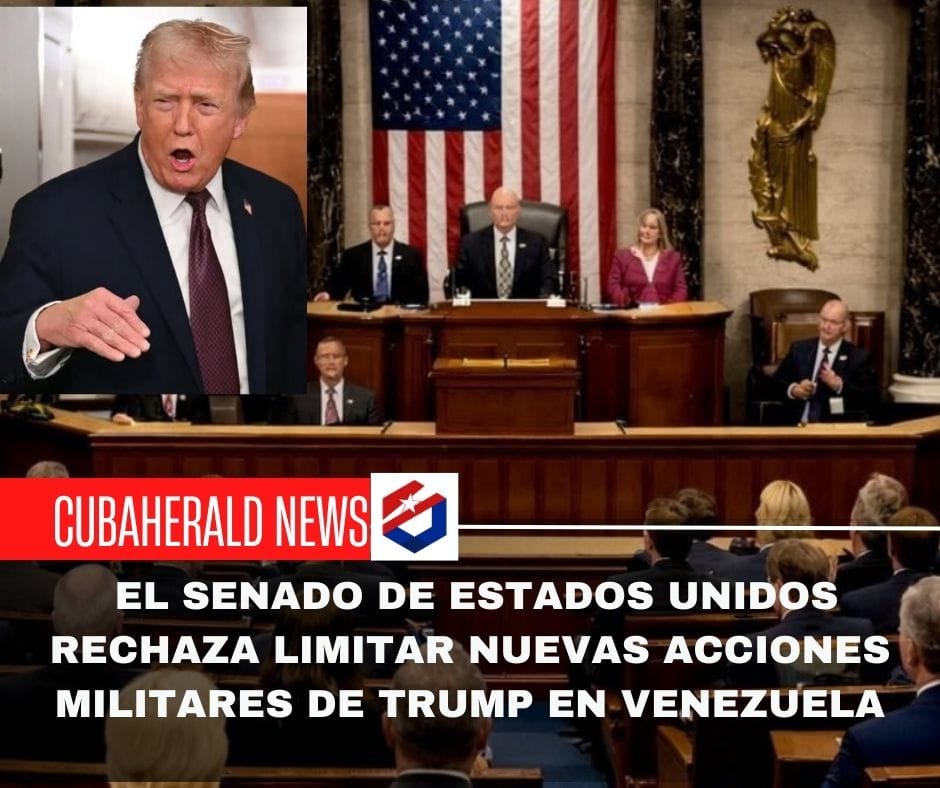 El Senado de Estados Unidos rechaza limitar nuevas acciones militares de Trump en Venezuela