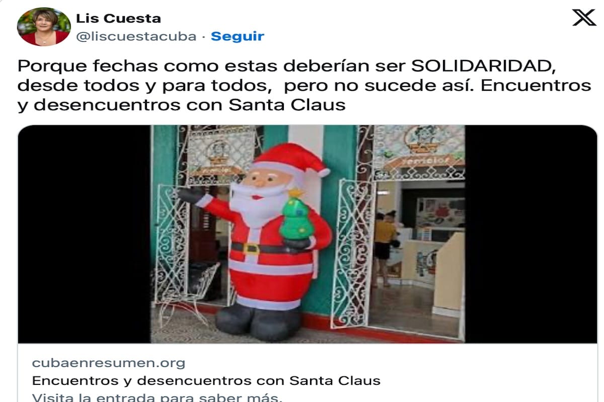 Navidad sin luz y sin cena en Cuba… y Lis Cuesta cuestionando la “solidaridad”