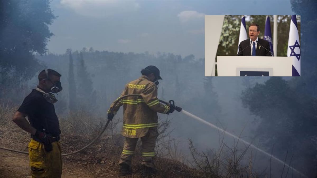 Incendios cerca de Jerusalén encienden la alarma climática: Herzog vincula el desastre al calentamiento global