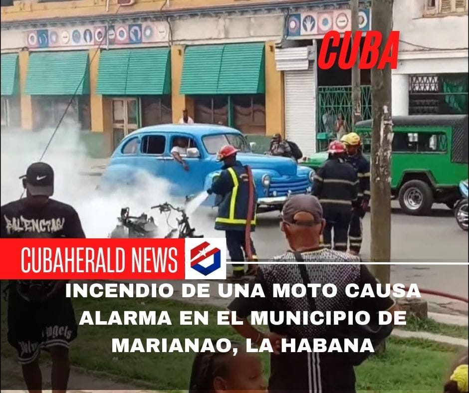 Incendio de una moto causa alarma en el municipio de Marianao, La Habana