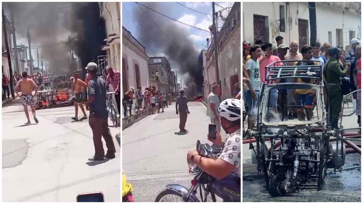 Incendio en Las Tunas por combustión de triciclo eléctrico deja dos personas hospitalizadas