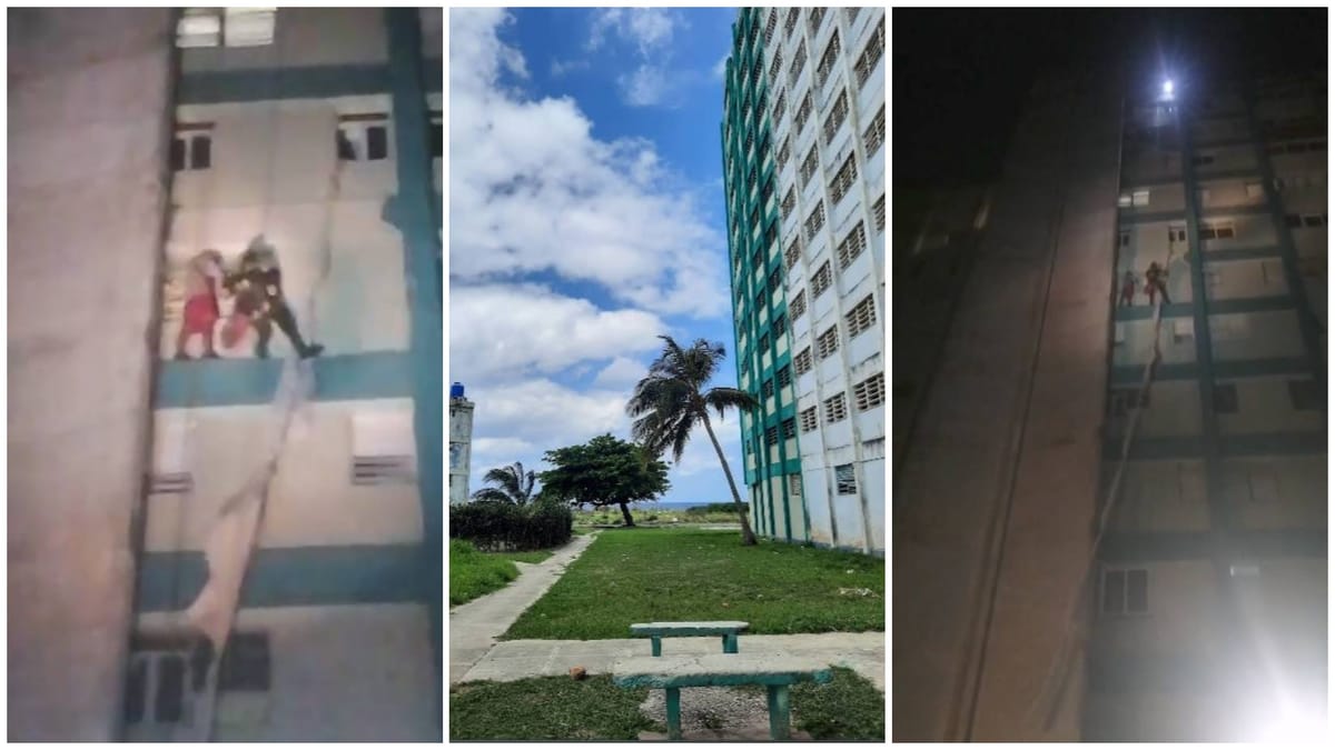 Delincuente queda colgando tras intento fallido de robo en un edificio de La Habana del Este