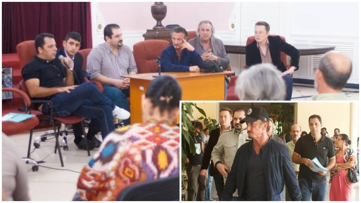 Elon Musk visitó La Habana en 2013 con una misión diplomática junto a Sean Penn