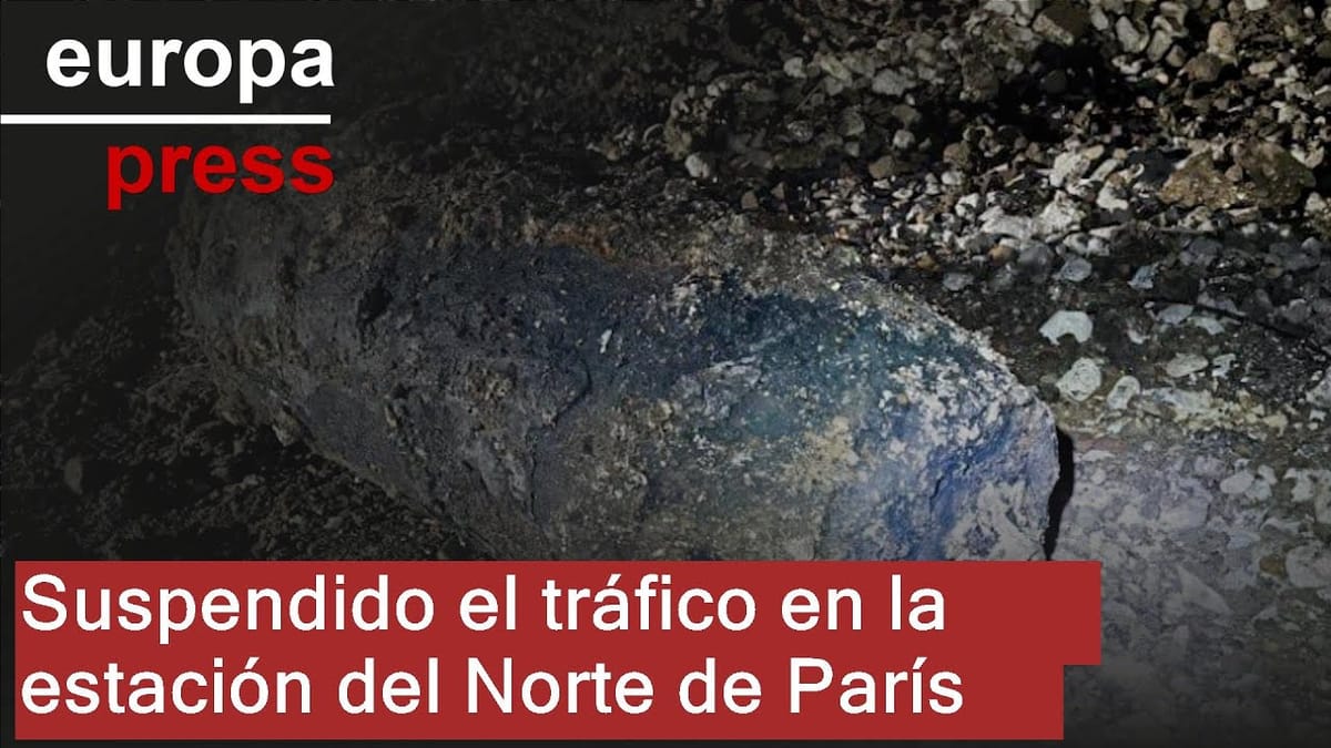 Suspendido el tráfico en la estación del Norte de París tras el hallazgo de una bomba de la Segunda Guerra Mundial