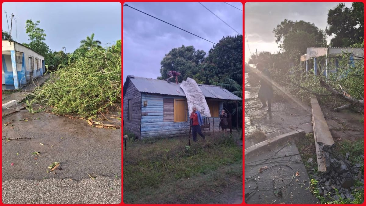 Violentas ráfagas y lluvias azotan Las Tunas, provocando daños materiales y alerta meteorológica
