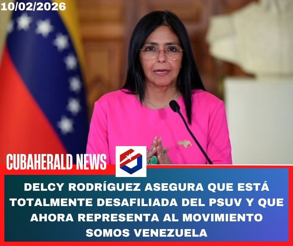 Delcy Rodríguez asegura que está totalmente desafiliada del PSUV y que ahora representa al movimiento Somos Venezuela