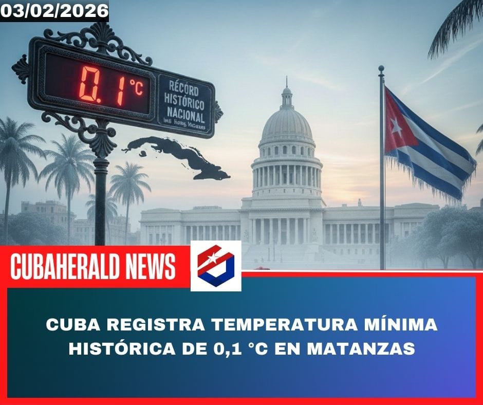 Cuba registra temperatura mínima histórica de 0,1 °C en Matanzas