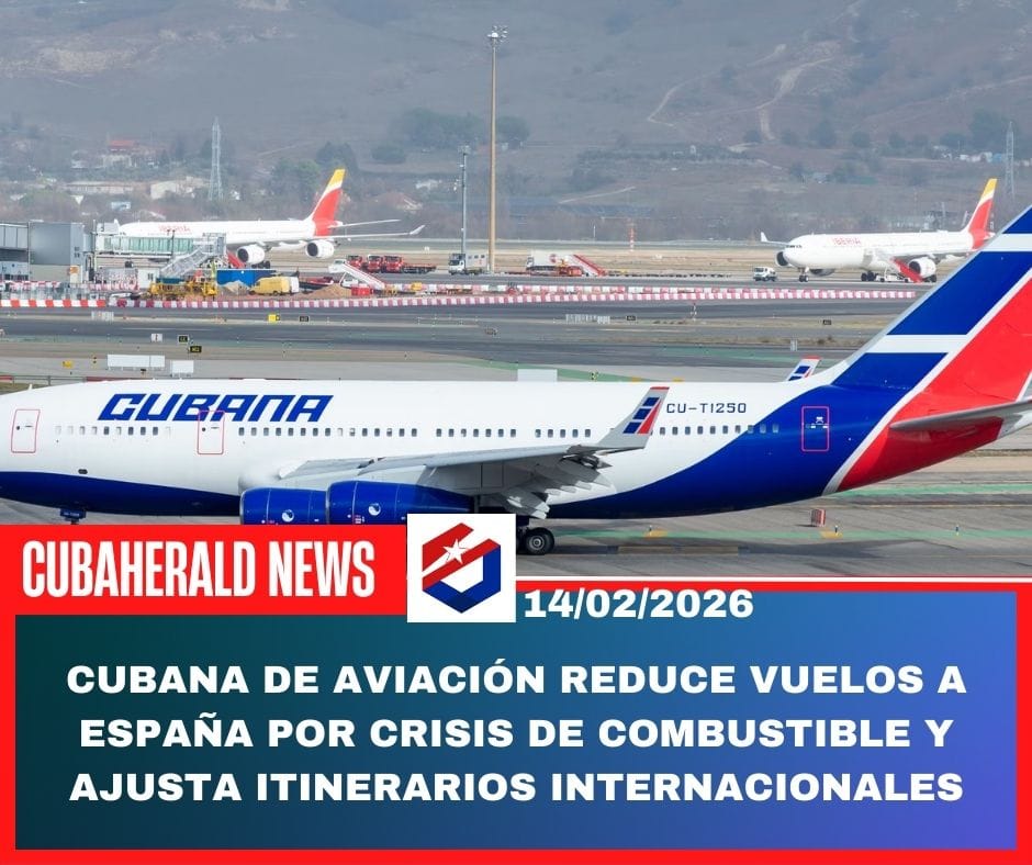 Cubana de Aviación reduce vuelos a España por crisis de combustible y ajusta itinerarios internacionales