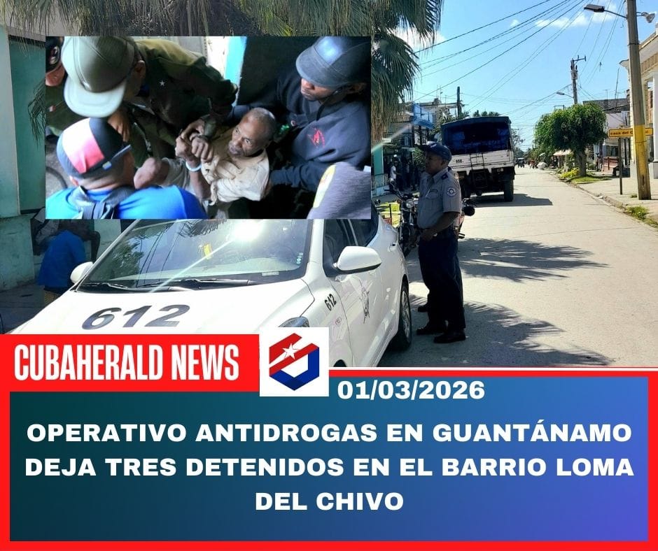 Operativo antidrogas en Guantánamo deja tres detenidos en el barrio Loma del Chivo