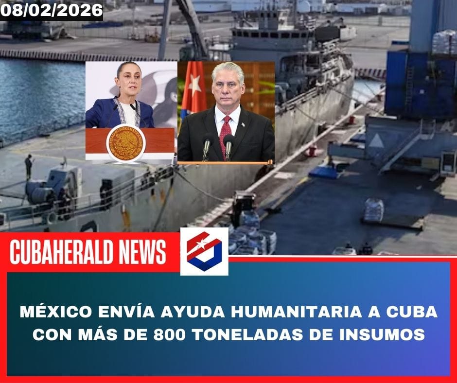 México envía ayuda humanitaria a Cuba con más de 800 toneladas de insumos
