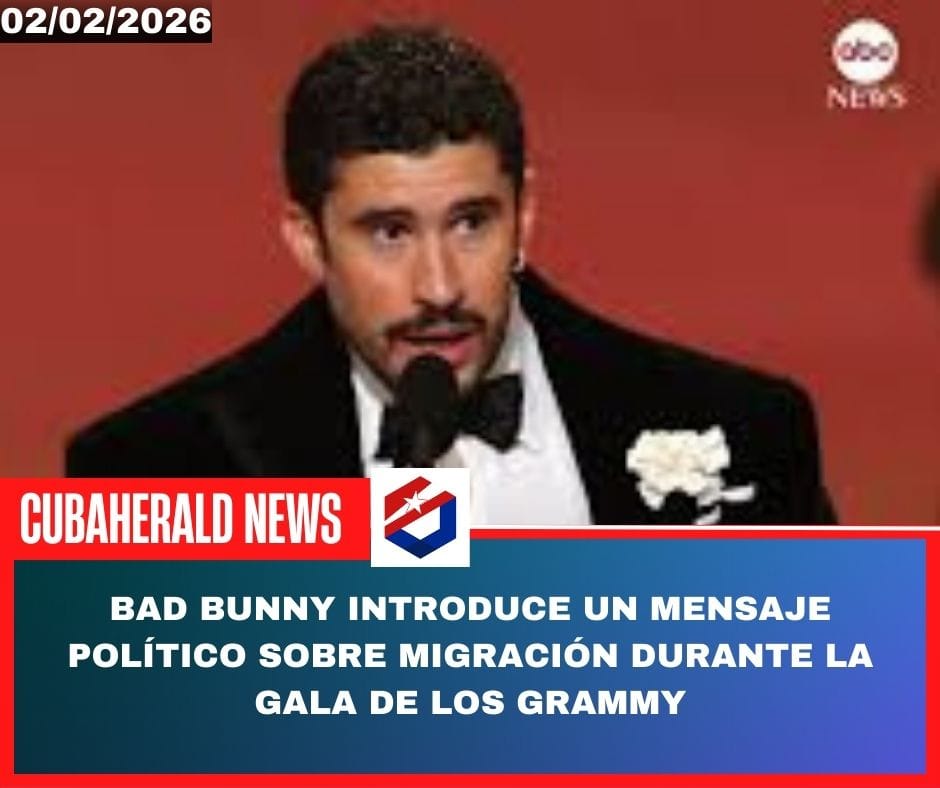 Bad Bunny introduce un mensaje político sobre migración durante la gala de los Grammy