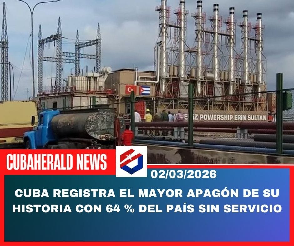Cuba registra el mayor apagón de su historia con 64 % del país sin servicio