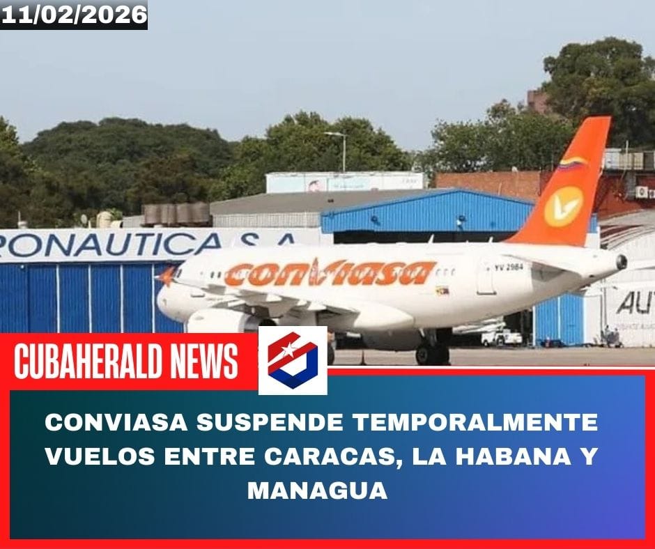 Conviasa suspende temporalmente vuelos entre Caracas, La Habana y Managua
