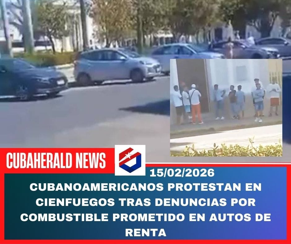 Cubanoamericanos protestan en Cienfuegos tras denuncias por combustible prometido en autos de renta