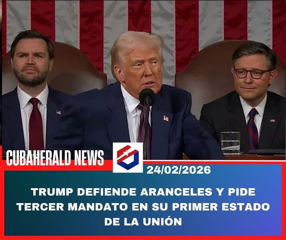 Trump defiende aranceles y pide tercer mandato en su primer Estado de la Unión