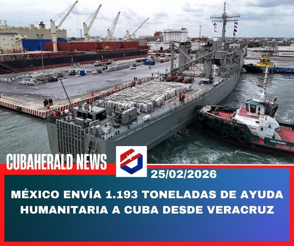 México envía 1.193 toneladas de ayuda humanitaria a Cuba desde Veracruz