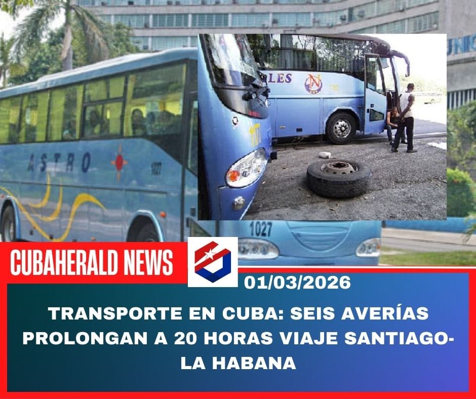 Transporte en Cuba: seis averías prolongan a 20 horas viaje Santiago-La Habana