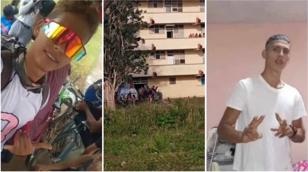 Collage de tres jóvenes y un edificio