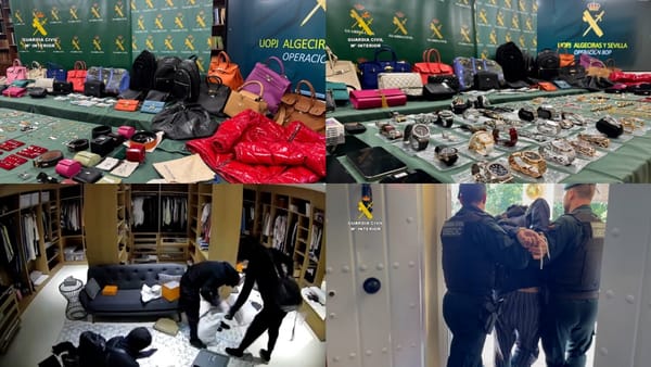 Operativo policial con objetos incautados y arresto