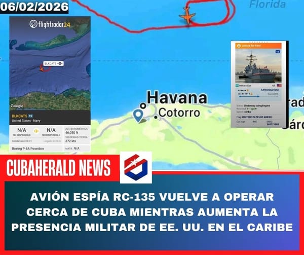 Avión espía RC-135 vuelve a operar cerca de Cuba mientras aumenta la presencia militar de EE. UU. en el Caribe