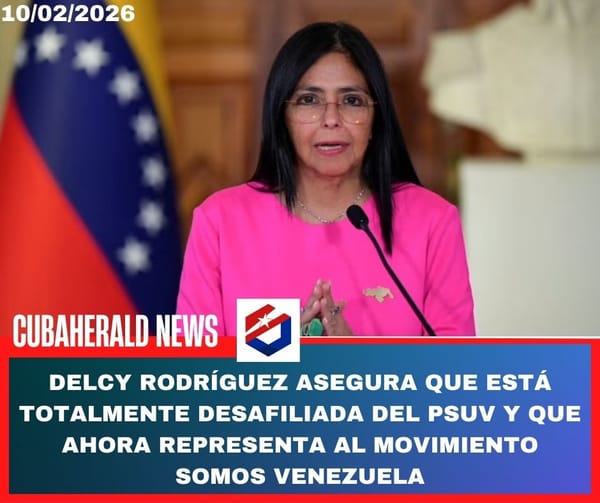 Delcy Rodríguez asegura que está totalmente desafiliada del PSUV y que ahora representa al movimiento Somos Venezuela