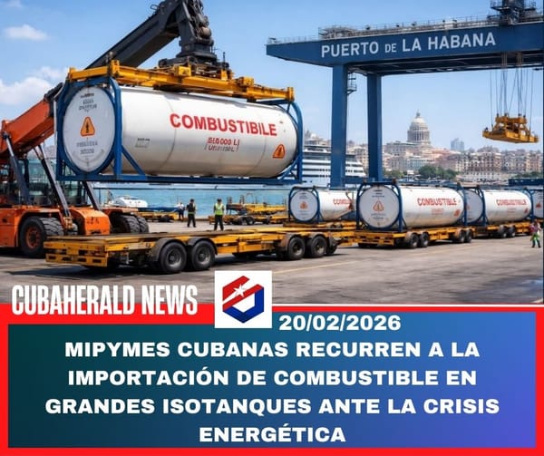 Mipymes cubanas recurren a la importación de combustible en grandes isotanques ante la crisis energética