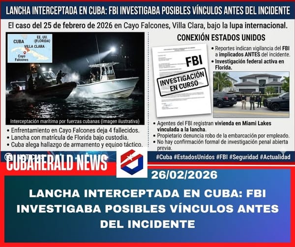 Lancha interceptada en Cuba: FBI investigaba posibles vínculos antes del incidente