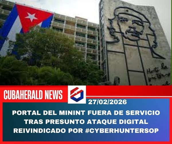 Portal del MININT fuera de servicio tras presunto ataque digital reivindicado por #CyberHuntersOp