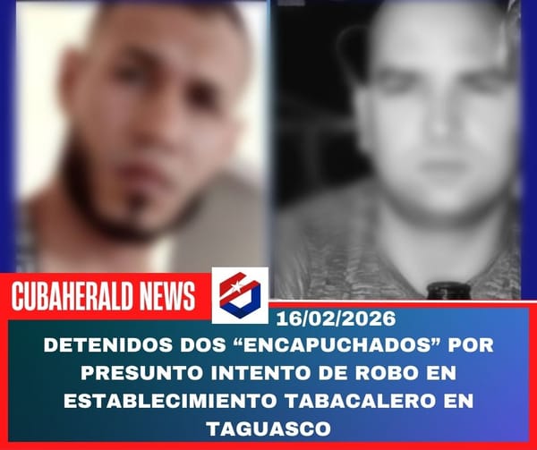 Detenidos dos “encapuchados” por presunto intento de robo en establecimiento tabacalero en Taguasco