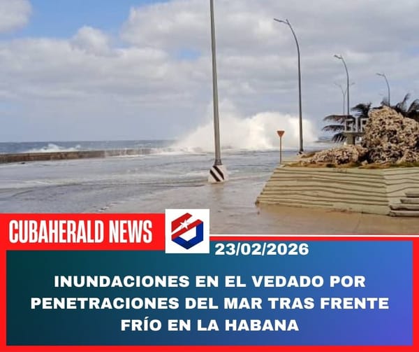 Inundaciones en El Vedado por penetraciones del mar tras frente frío en La Habana