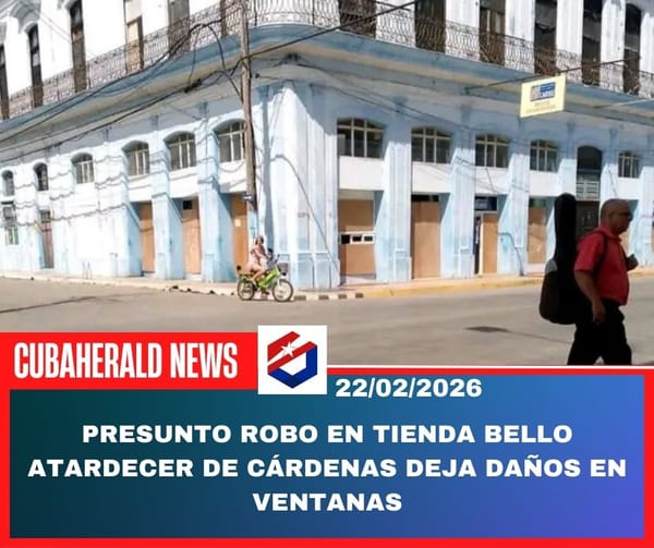 Presunto robo en tienda Bello Atardecer de Cárdenas deja daños en ventanas