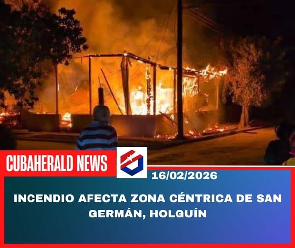 Incendio afecta zona céntrica de San Germán, Holguín