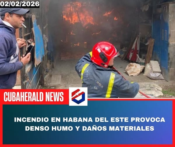 Incendio en Habana del Este provoca denso humo y daños materiales