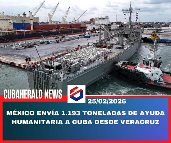 México envía 1.193 toneladas de ayuda humanitaria a Cuba desde Veracruz
