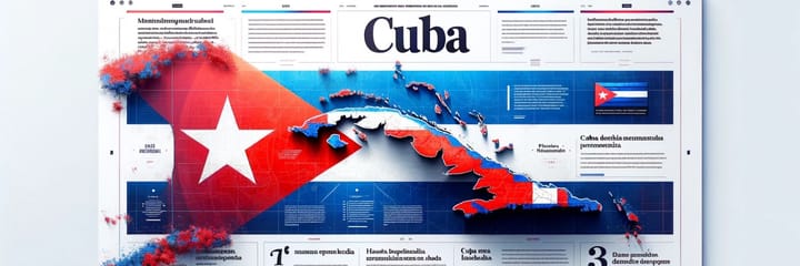 Infografía creativa y detallada del mapa de Cuba