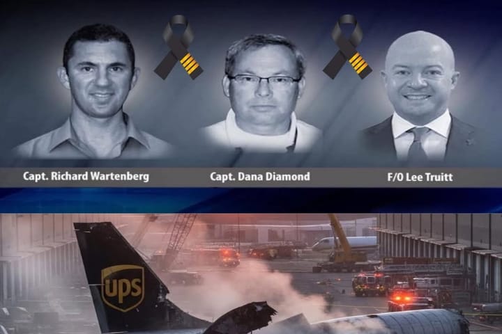 UPS confirma la identidad de tres pilotos fallecidos en el accidente aéreo de Louisville