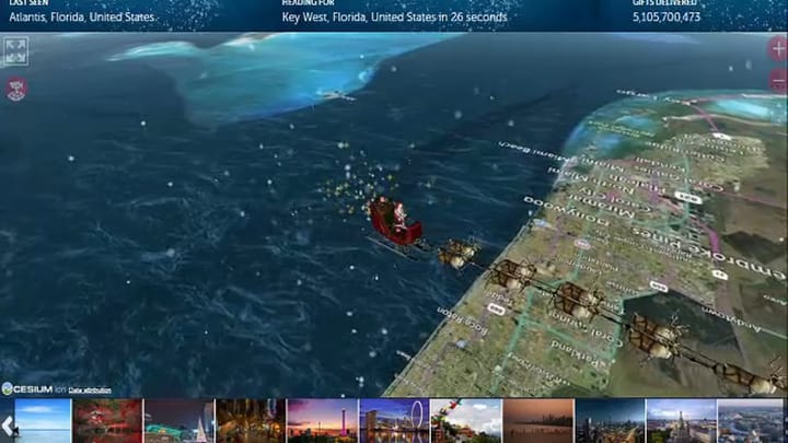 NORAD mantiene viva su tradición navideña y vuelve a “seguir” el recorrido de Santa Claus por el mundo