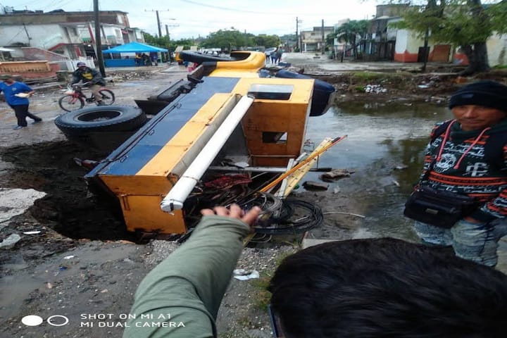 Accidente de tránsito en Holguín por mal estado del puente de Pueblo Nuevo