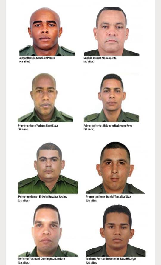 Cuba publica identidades de los 32 cubanos muertos en Venezuela